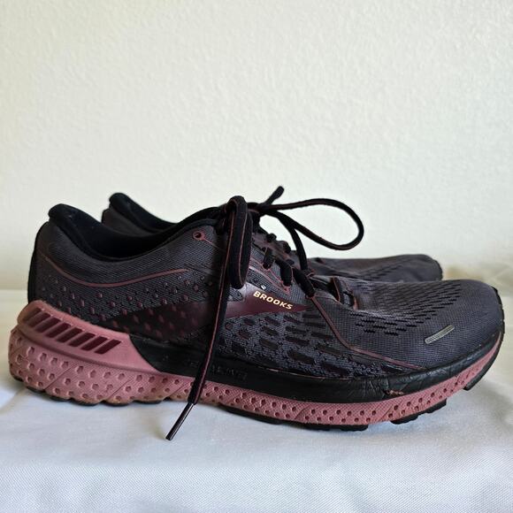 Brooks Womens Adrenaline GTS21 Running Shoes Sneakers Charcoal Gray Size 10 - Picture 4 of 10